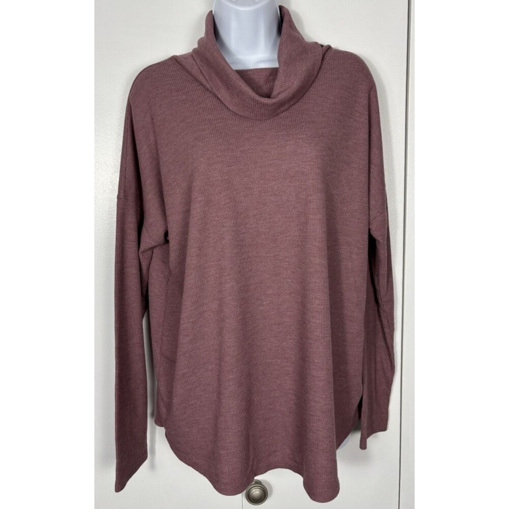 A New Day Women's Size Large Purple Turtle Neck Top Long Sleeve